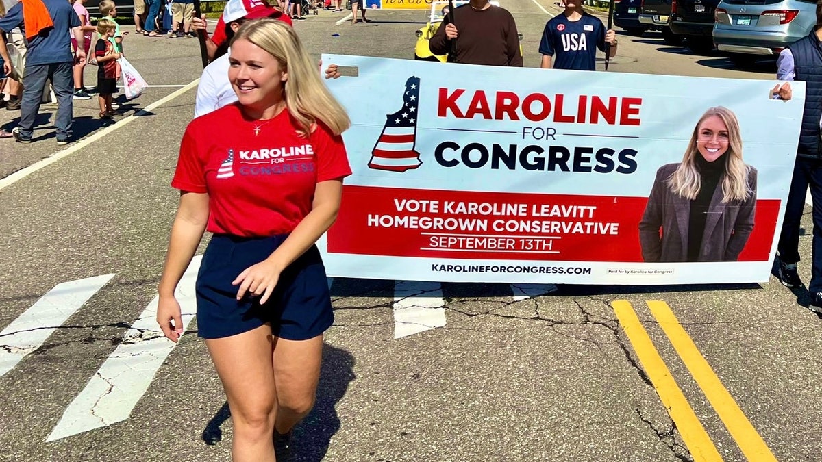 Karoline Leavitt campaigning