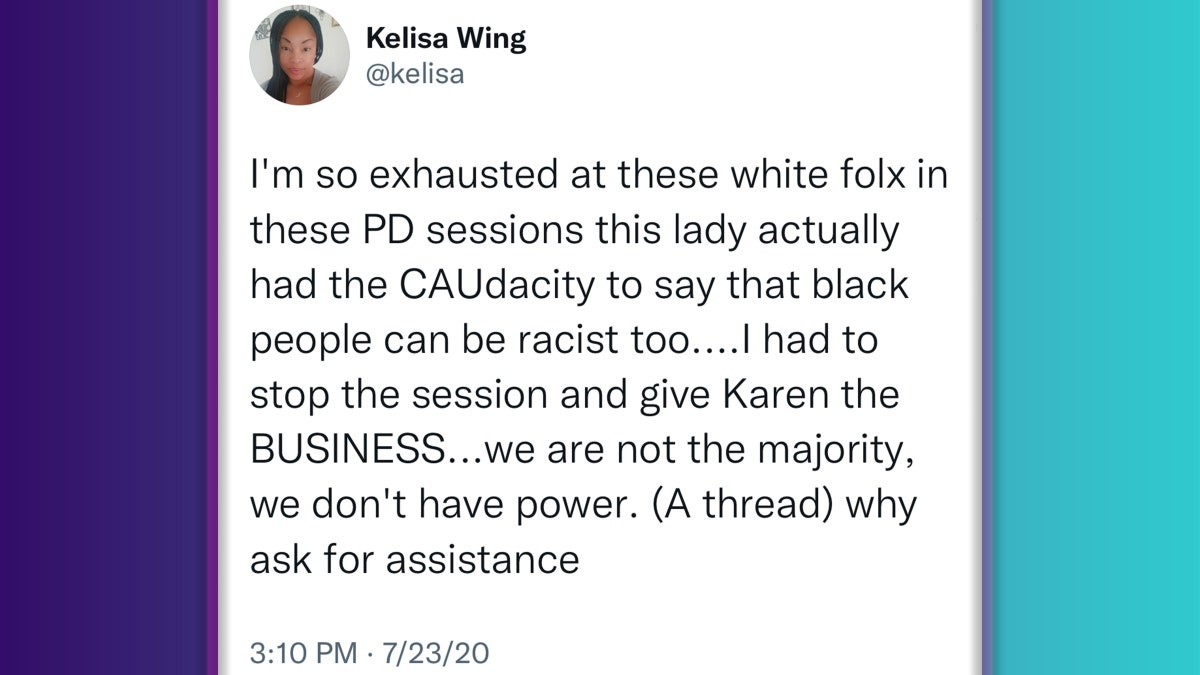 Kelisa Wing, a diversity chief at the Department of Defense, posted disparaging posts about White people on Twitter.