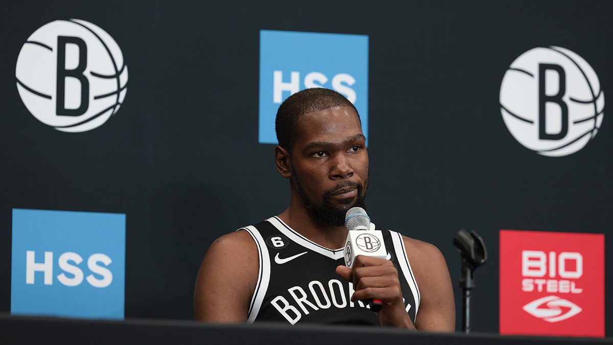 Kevin Durant at Nets' 2022-23 Media Day