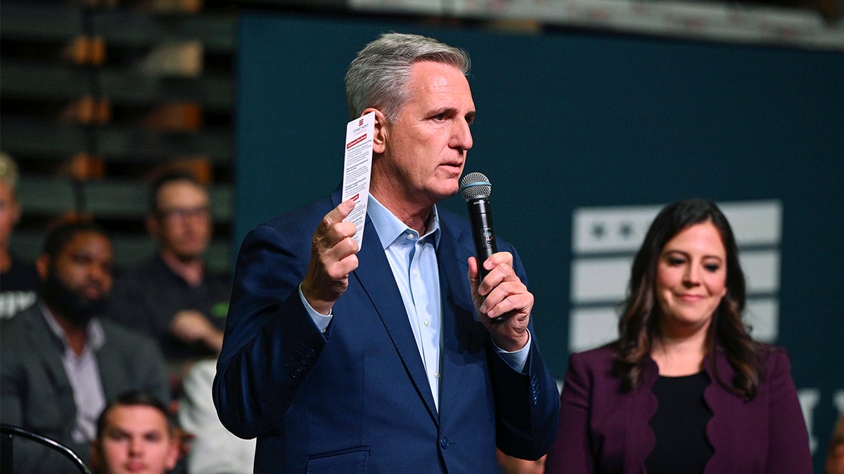 House Minority Leader Kevin McCarthy talks about 'Commitment to America' federal government spending House Senate