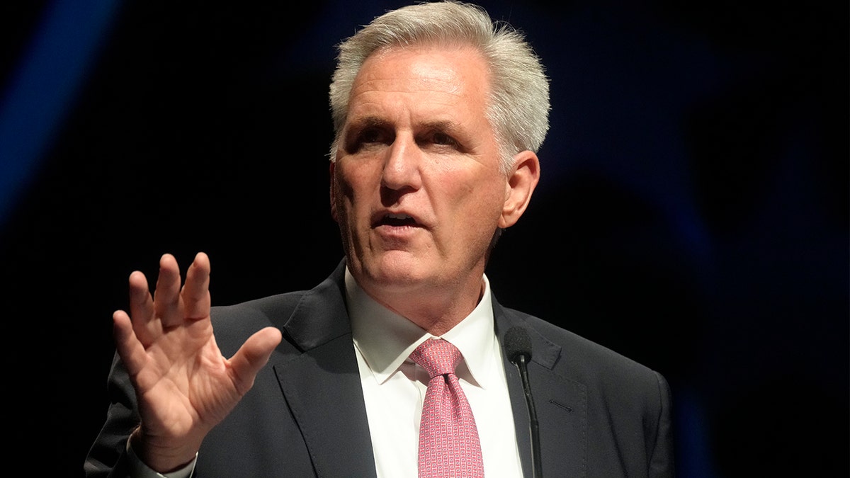 House Minority Leader Kevin McCarthy, R-Calif., speaks at a South Carolina GOP fundraising dinner on July 29, 2022, in Columbia, South Carolina.