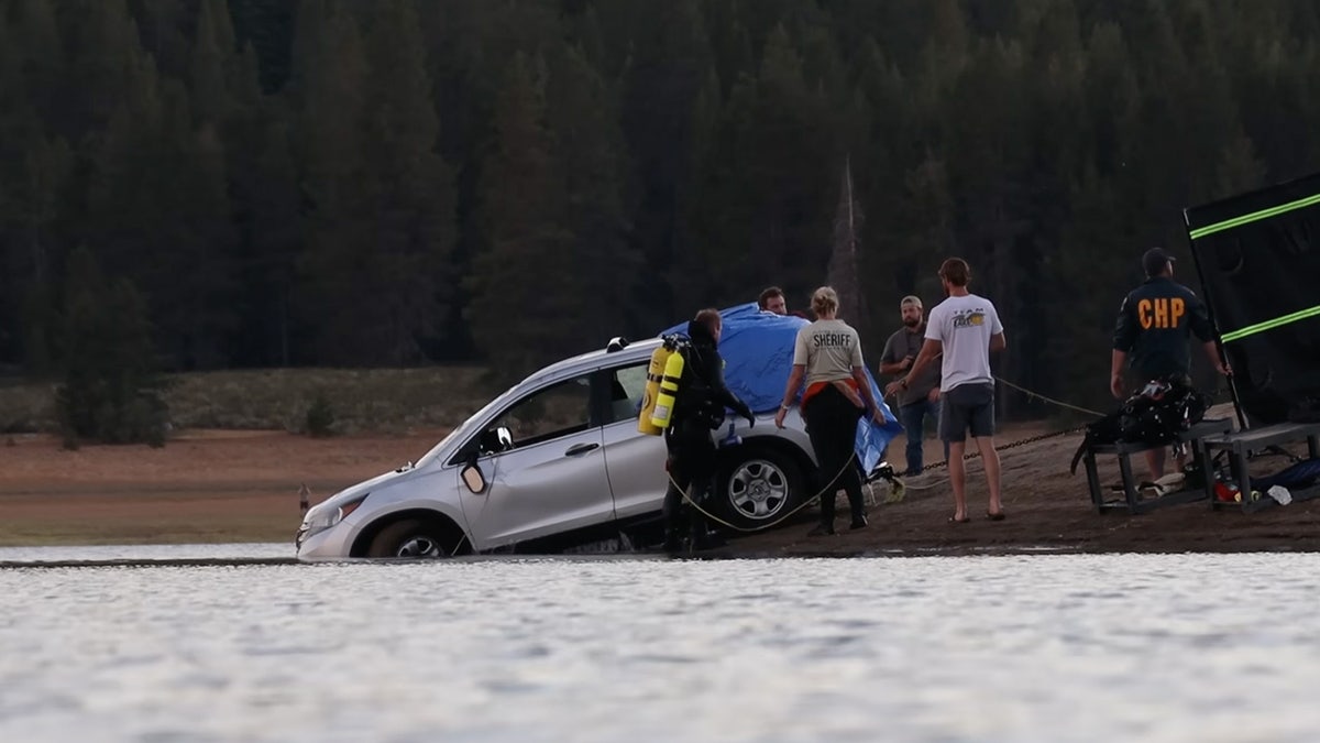 Kiely Rodni's car being pulled from Prosser Creek Reservoir in California