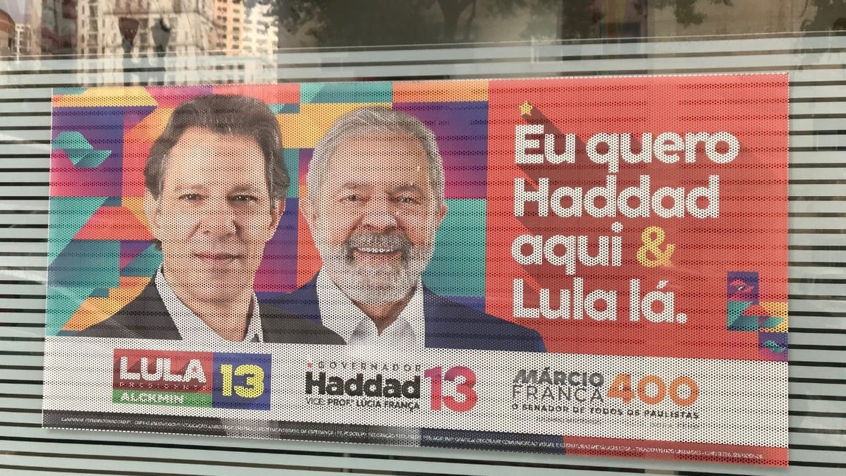 Lula da Silva election campaign poster