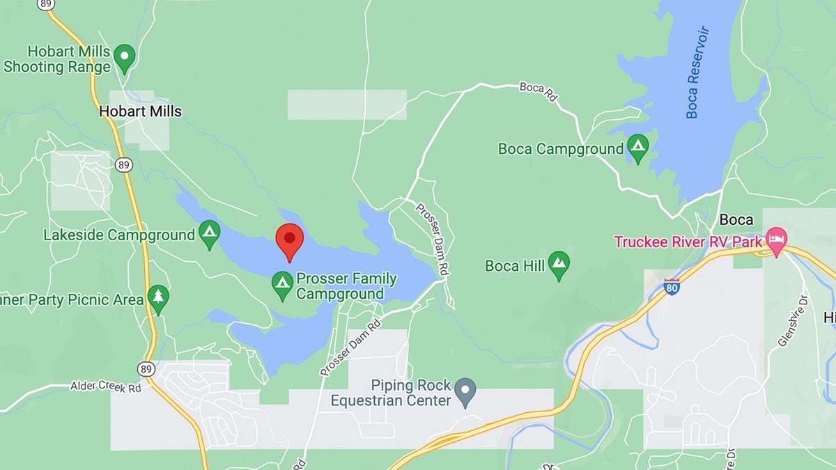 A Google map showing the area where Keily Rodni was recovered