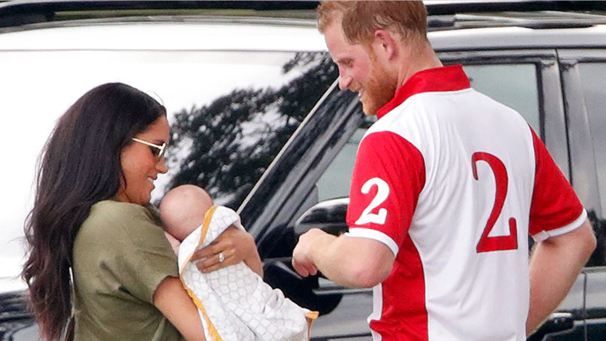 Meghan Markle and Prince Harry at a polo match