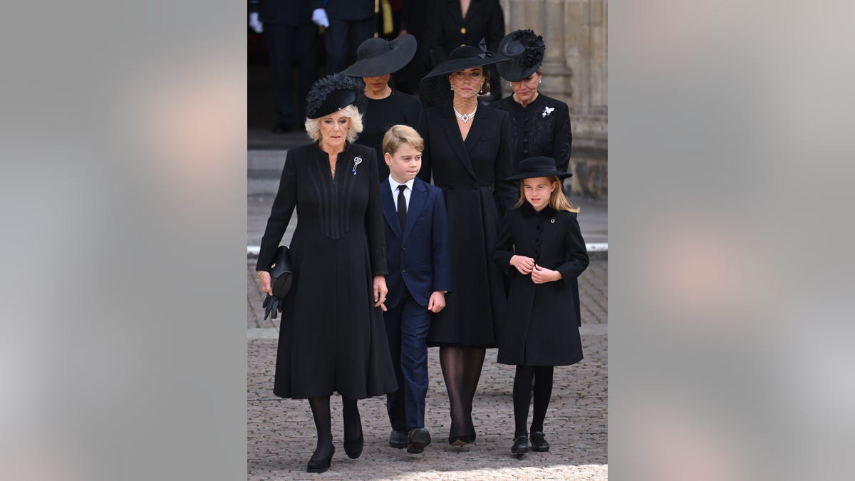 Meghan Markle with royal family after Queen's funeral
