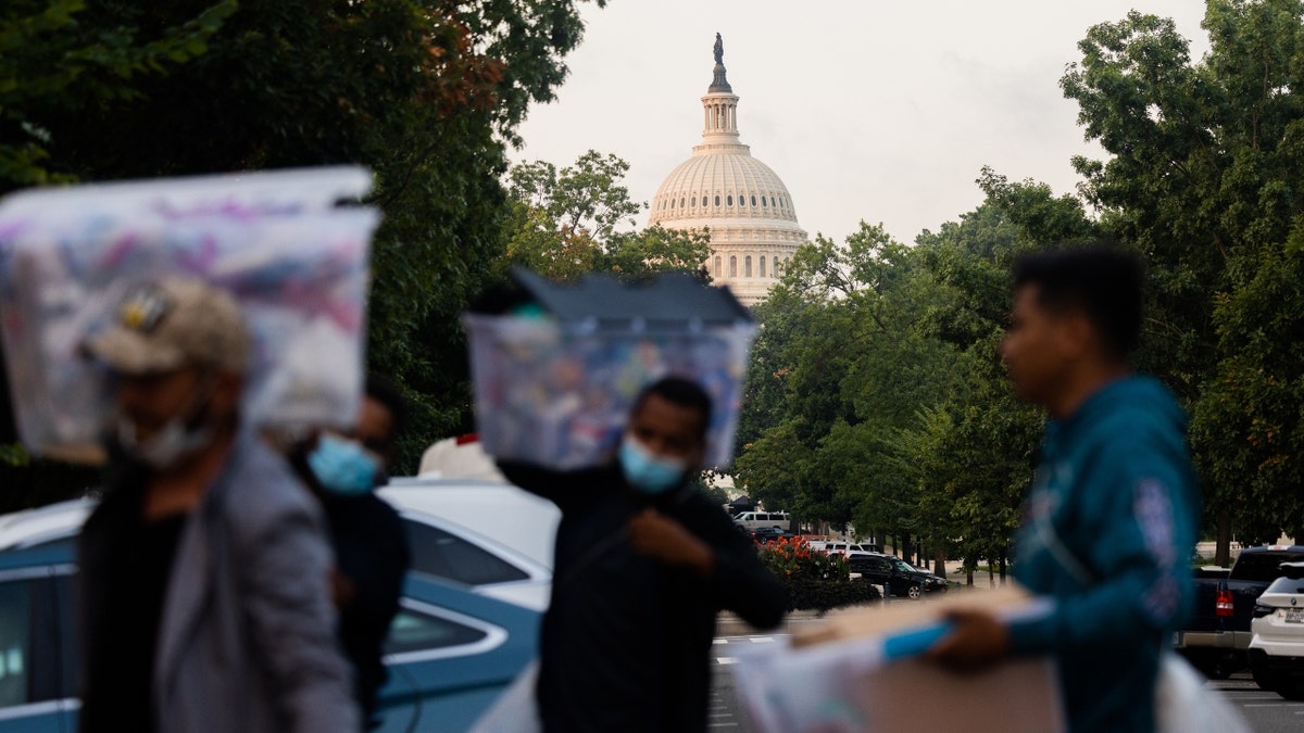 Immigrants near the U.S. Capitol