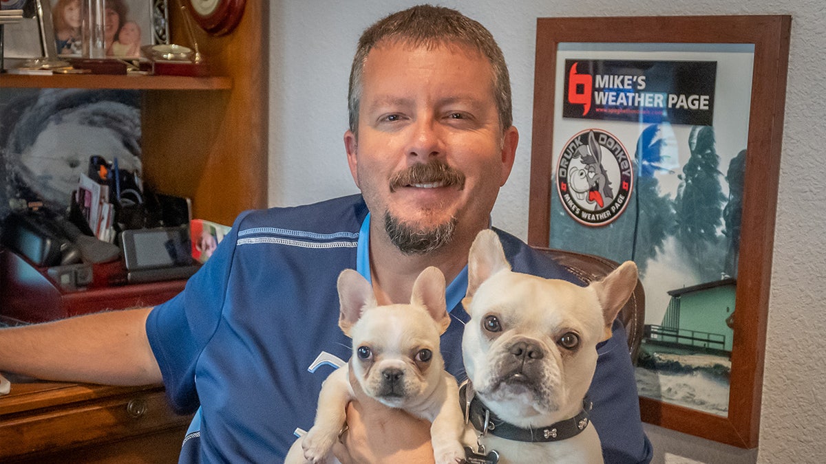 Mike Boylan with his dogs