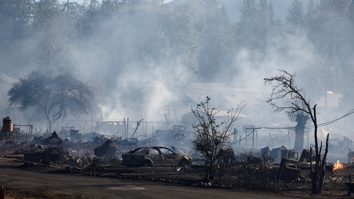 Burned structures from the Mill Fire