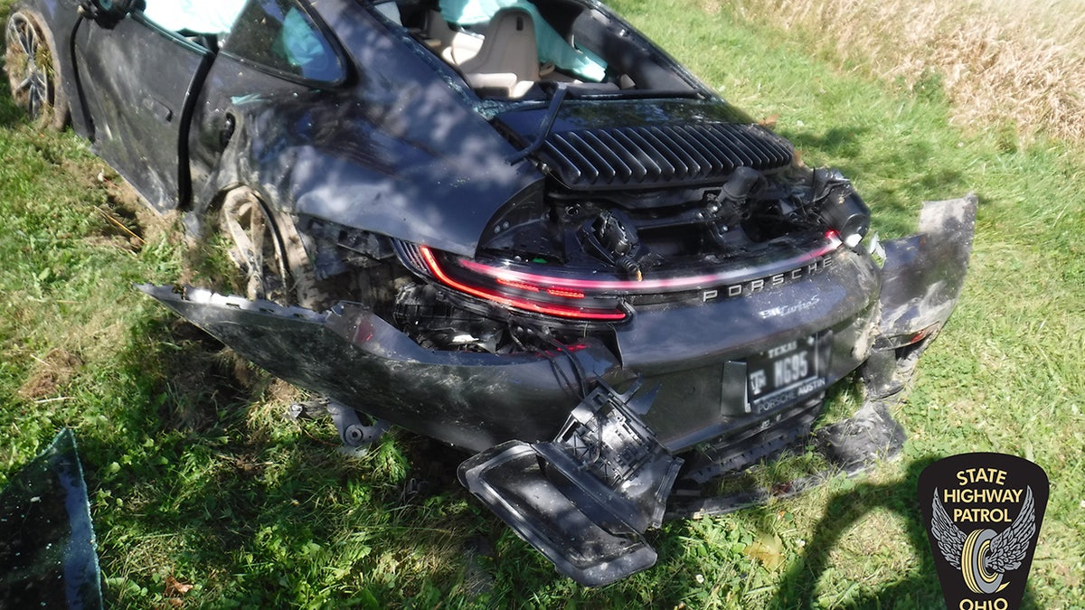 Myles Garrett's wrecked Porsche