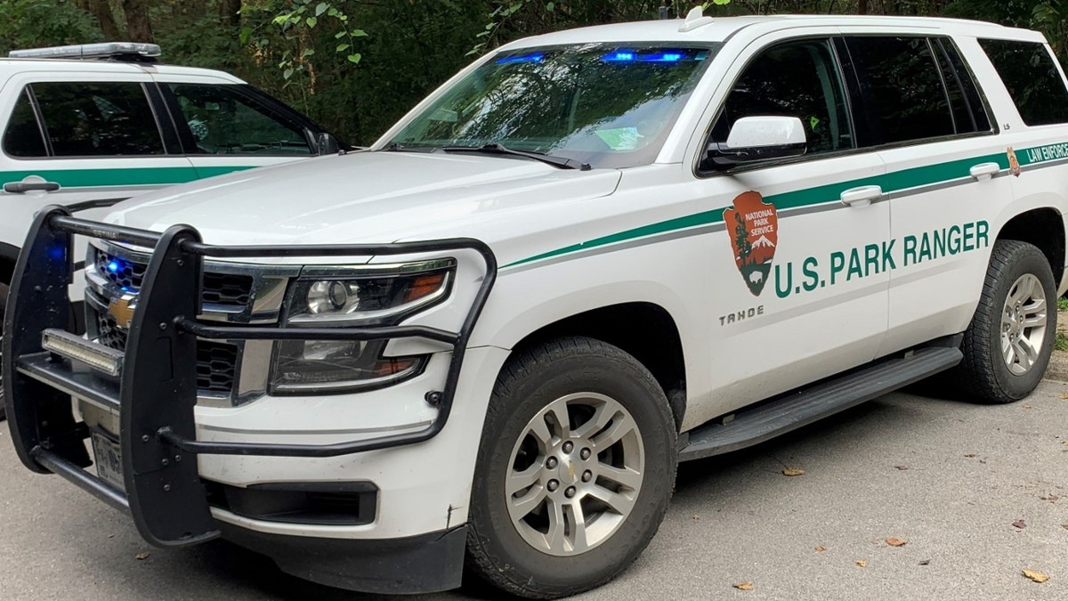 A National Park Service Ranger vehicle