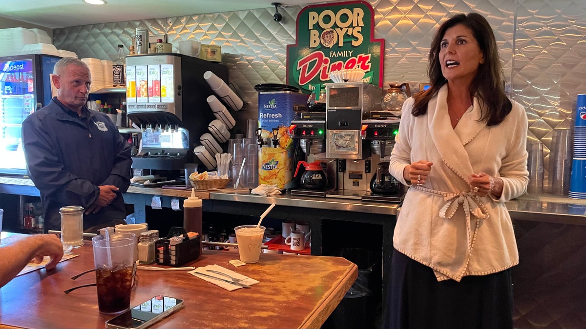 Nikki Haley and Don Bolduc in New Hampshire