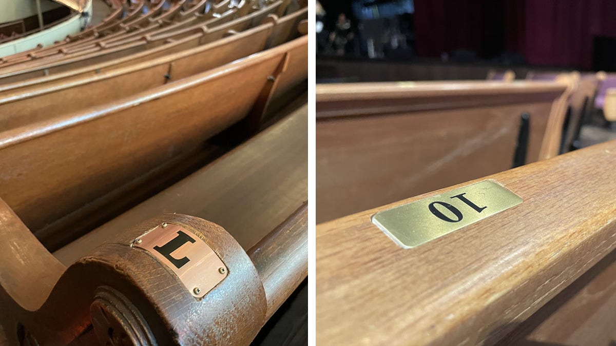 Pew seats at the Grand Ole Opry