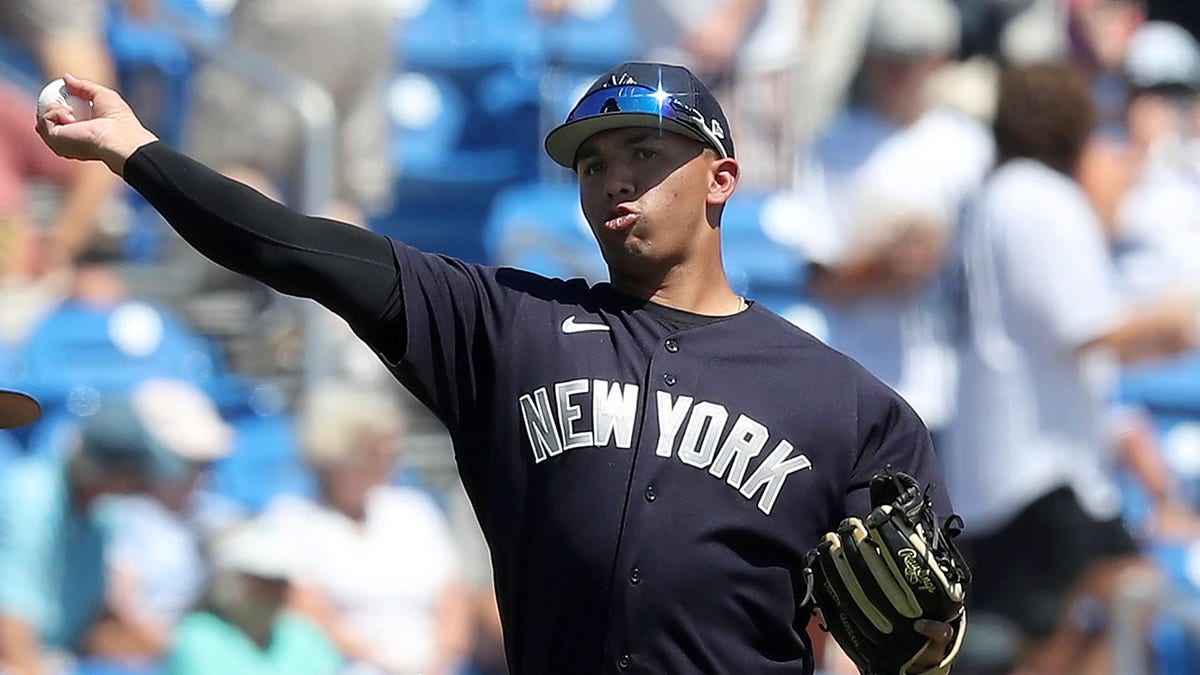 Yankees' Anthony Volpe on bench at start of game for first time - Newsday