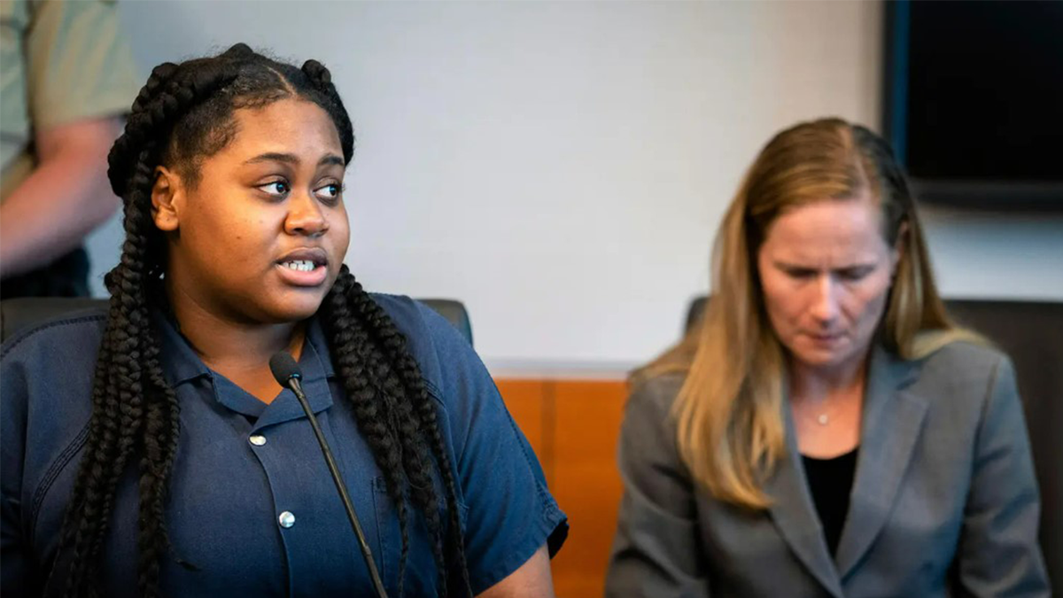 Pieper Lewis of Iowa at her sentencing hearing Tuesday