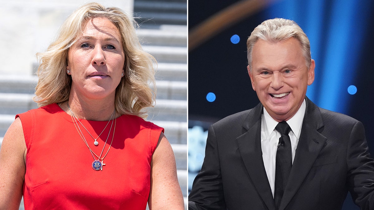 'Wheel of Fortune' host Pat Sajak ripped on social media for photo with Marjorie Taylor Greene 1 'Wheel of Fortune' host Pat Sajak ripped on social media for photo with Marjorie Taylor Greene thumbnail