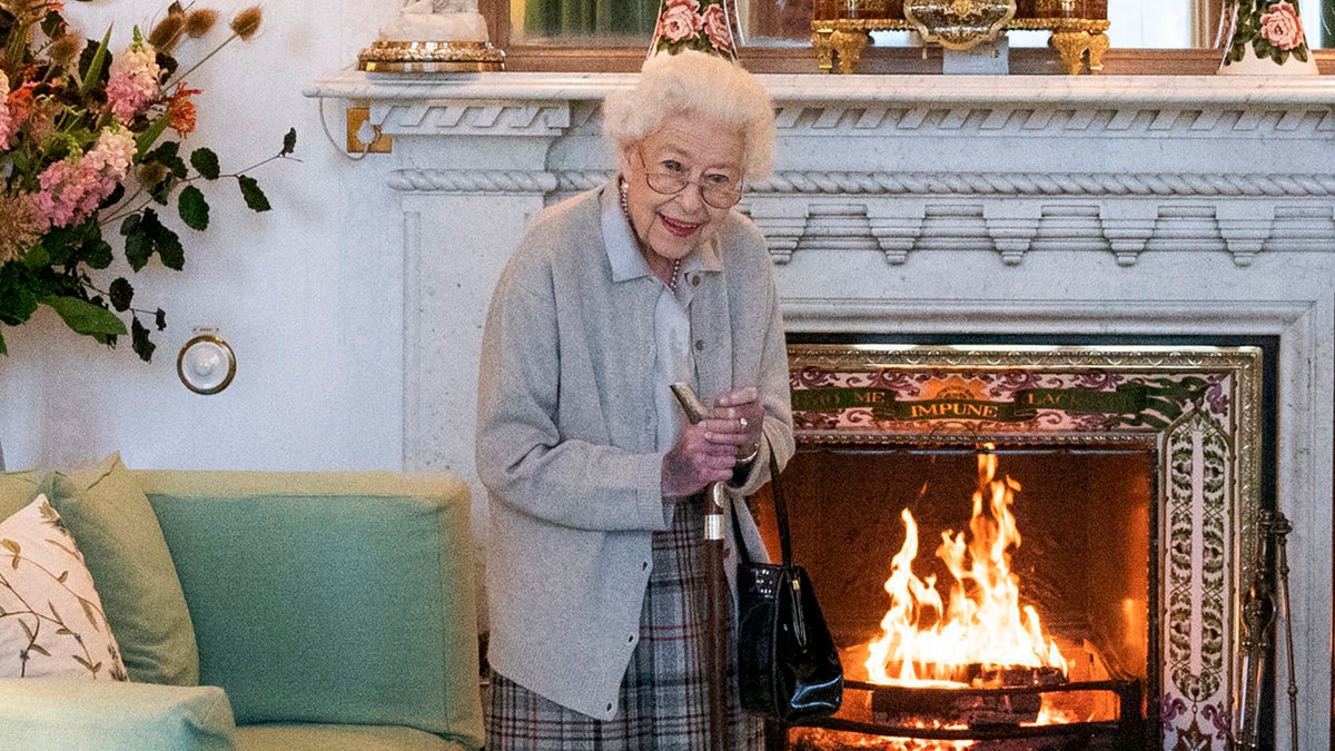 Queen Elizabeth is seen at Balmoral in Scotland