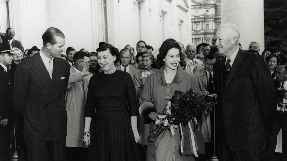 Queen Elizabeth II and President Eisenhower