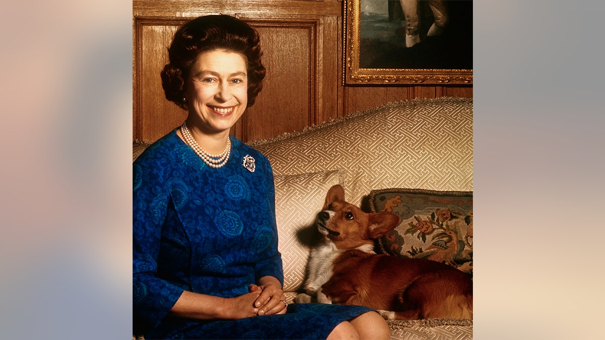 Queen Elizabeth II and her corgi