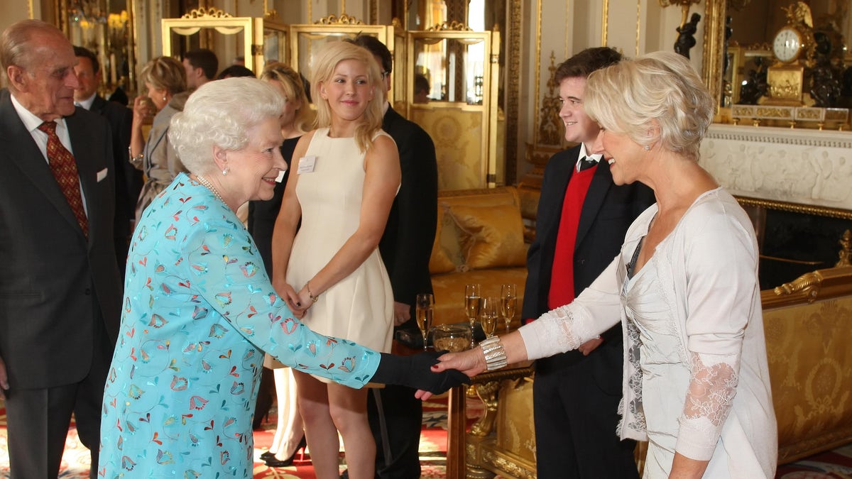 Queen Elizabeth, Dame Helen Mirren and Ellie Goulding