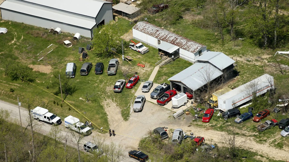 An aerial shot of the Rhoden family property