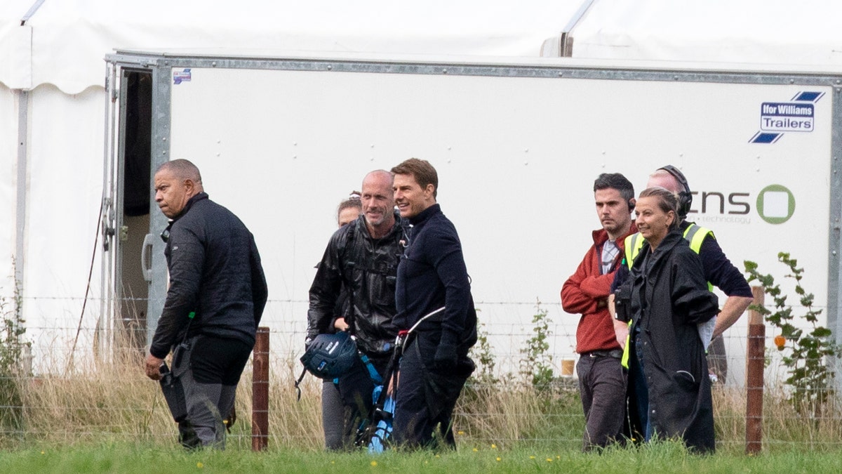 Tom Cruise on set