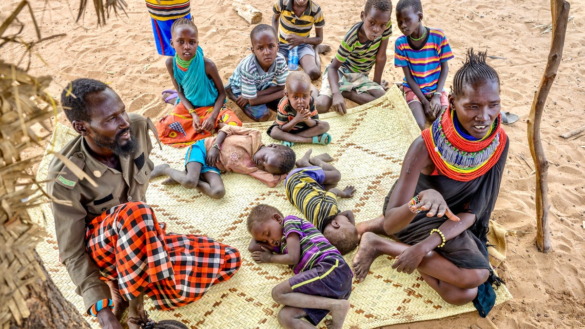 A family in Turkana, Kenya