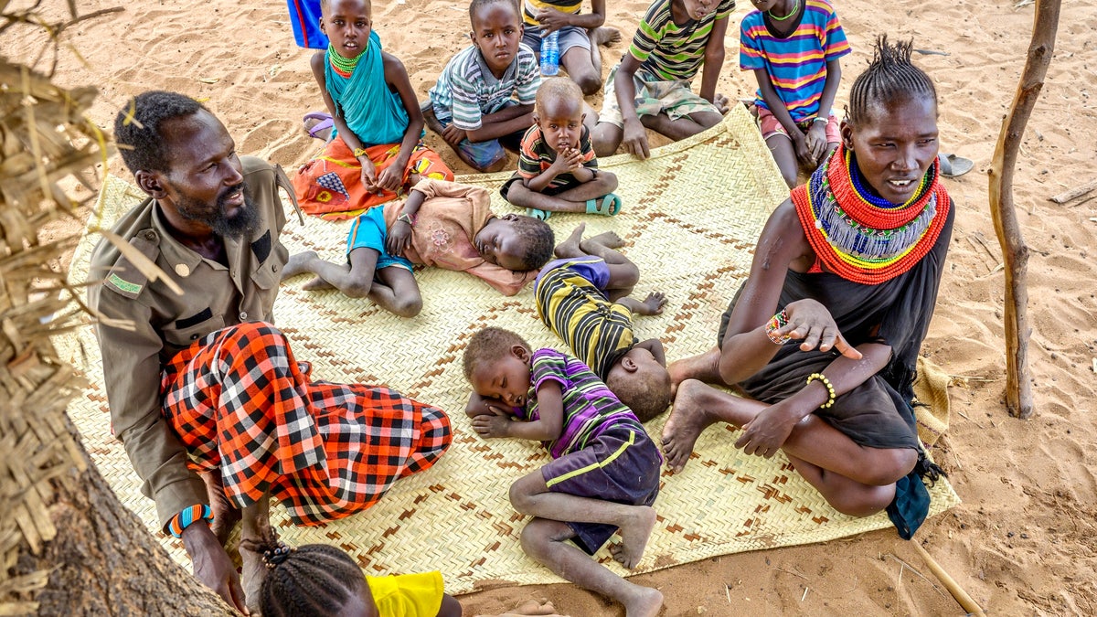 A family in Turkana, Kenya