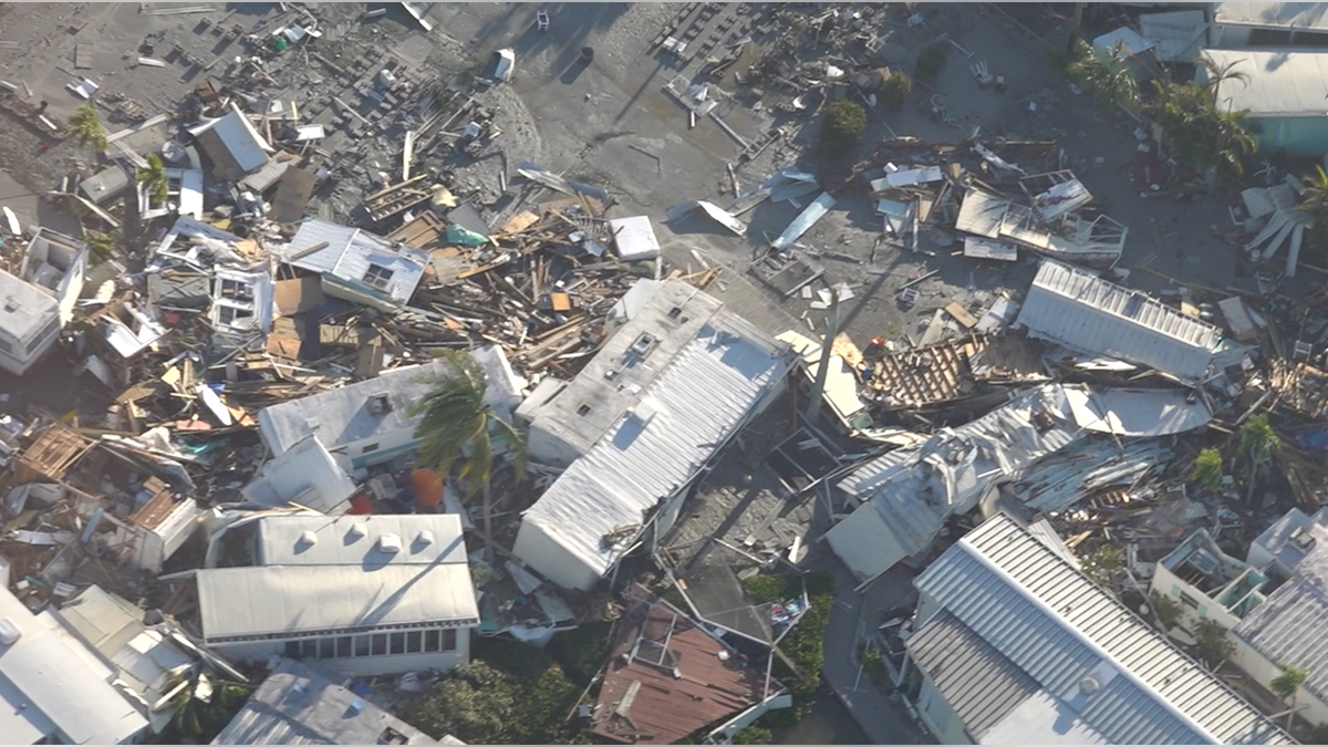 damaged homes in wake of Hurricane Ian