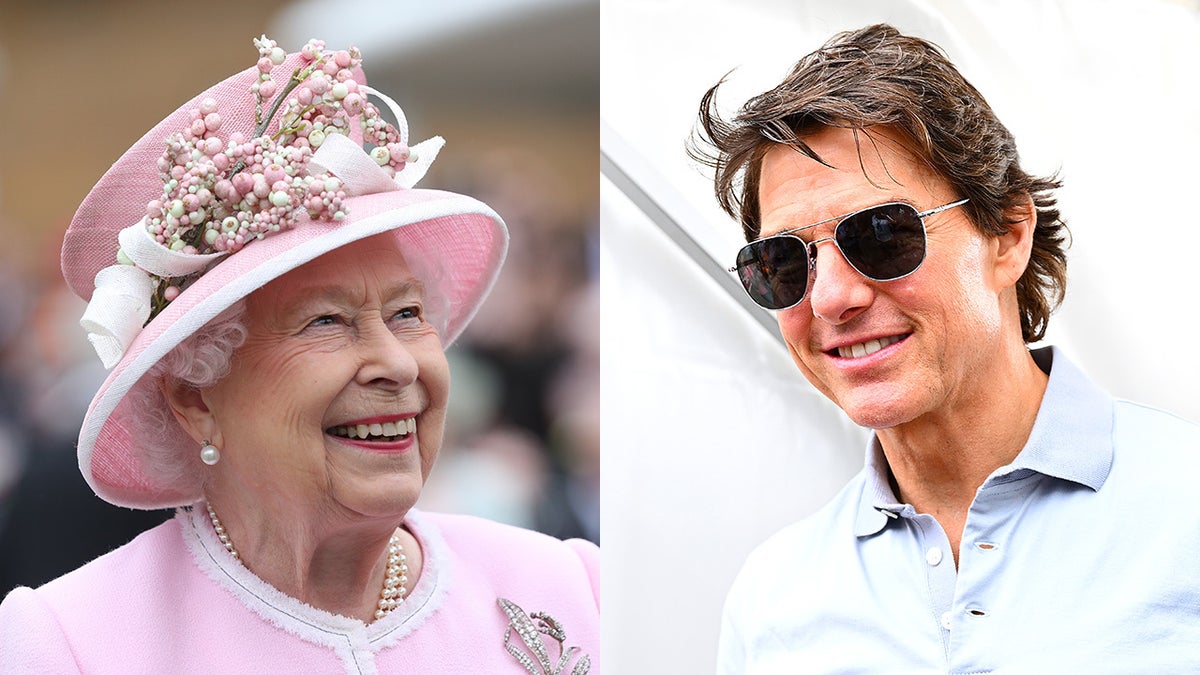 Queen Elizabeth II and Tom Cruise