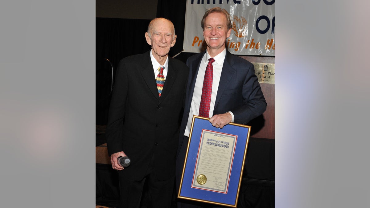 Steve Doocy, Jim Doocy and I was being recognized as the Distinguished Kansan of the Year award