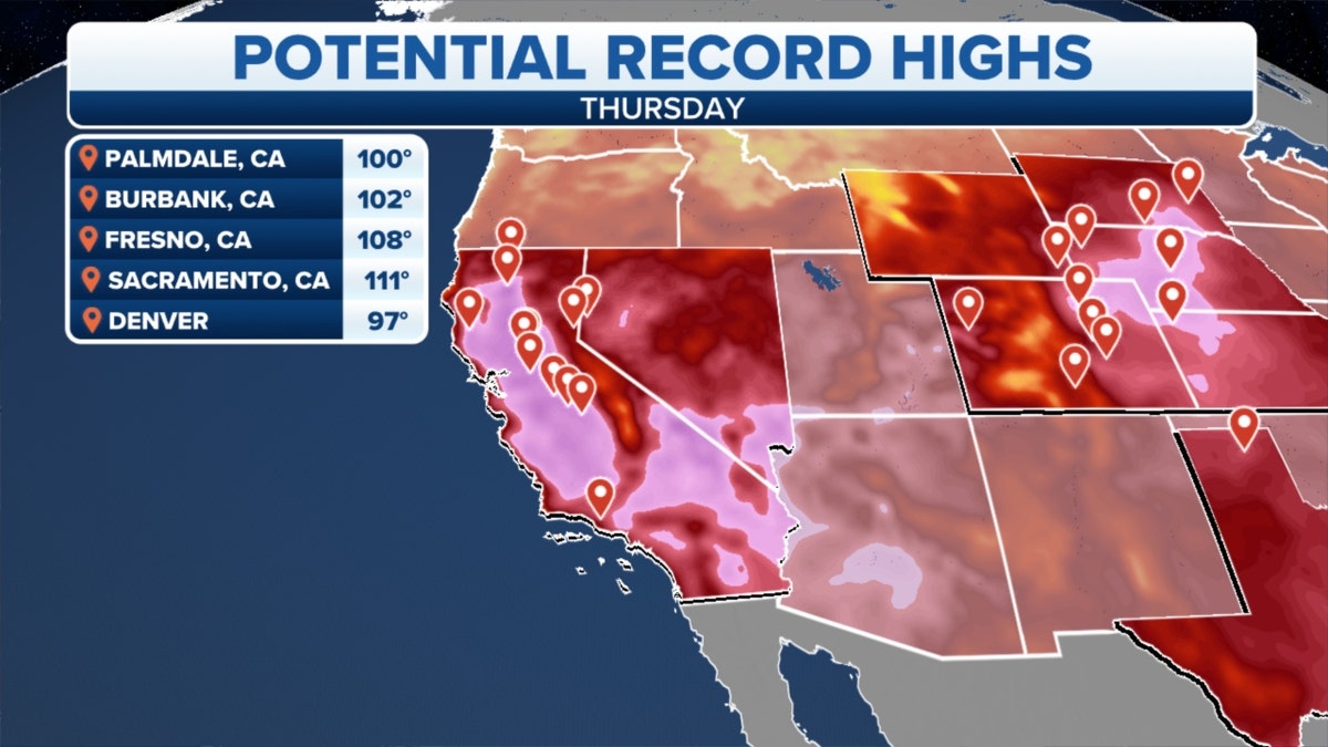 West potential record highs