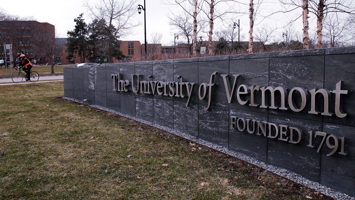 University of Vermont sign