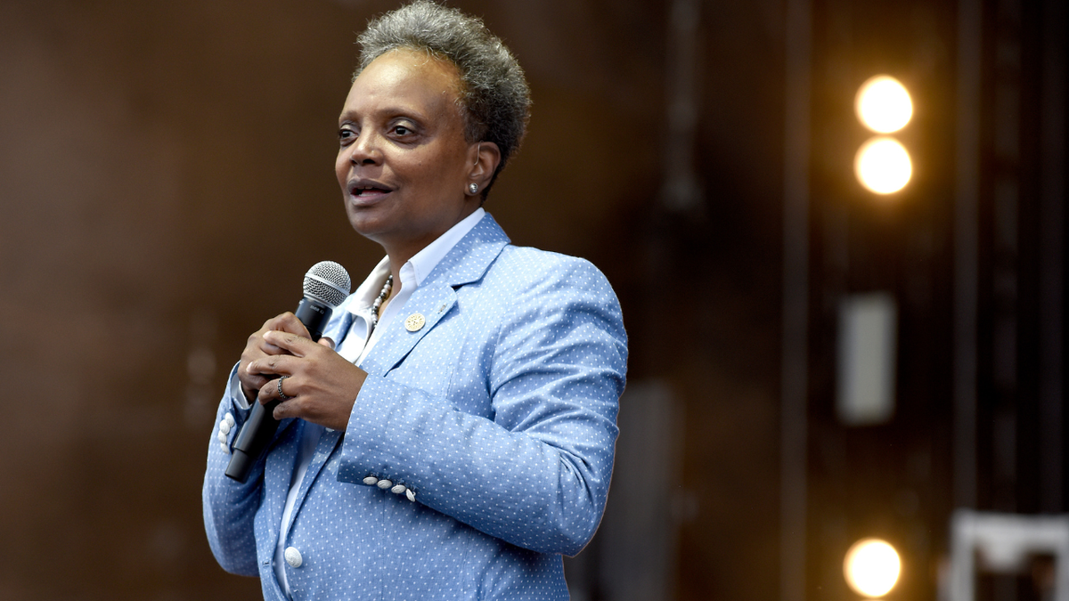 Lori Lightfoot on stage