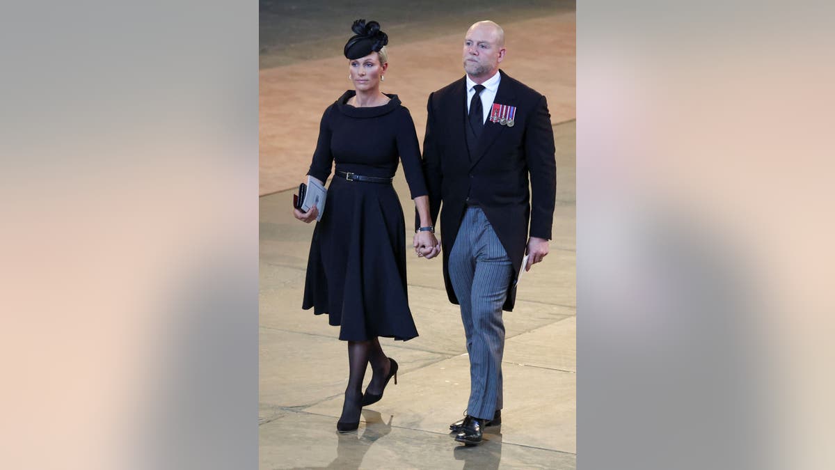 Zara and her husband at Westminster Hall