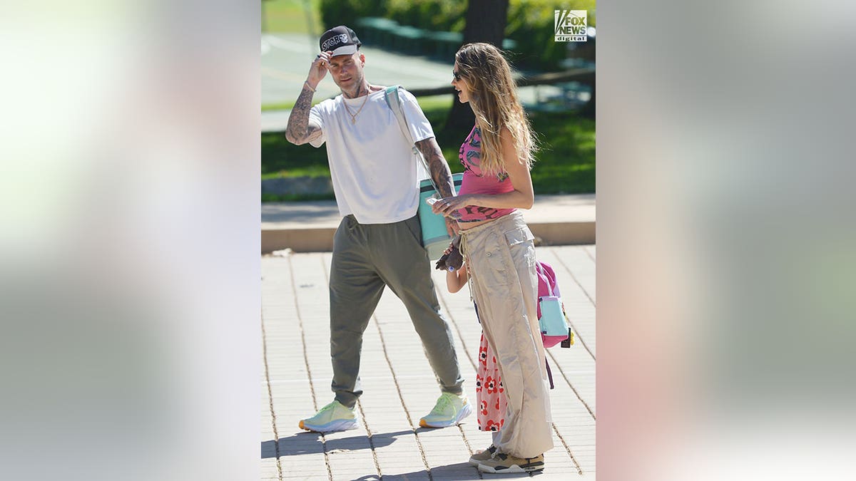 Adam Levine and Behati Prinsloo in Montecito