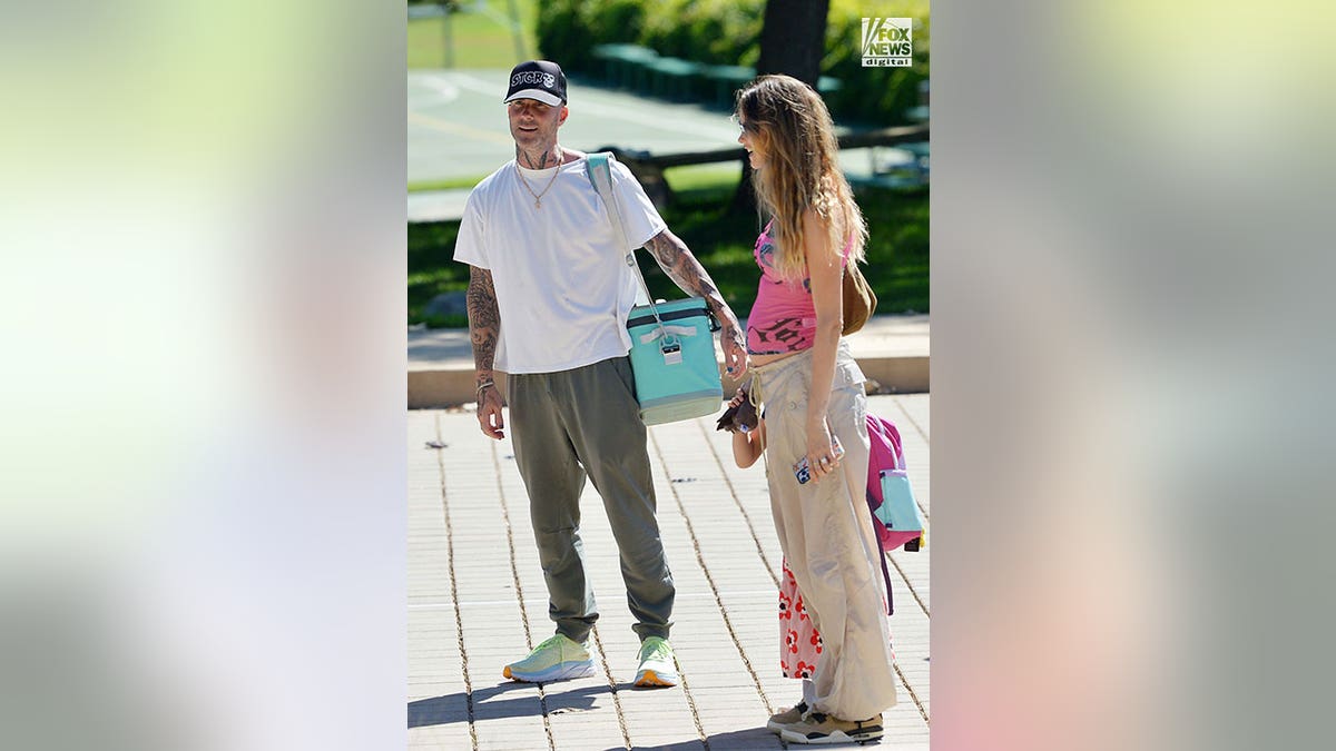 Adam Levine and Behati Prinsloo in Montecito