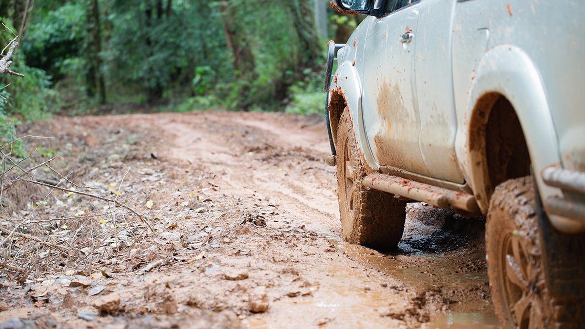 Truck in mud