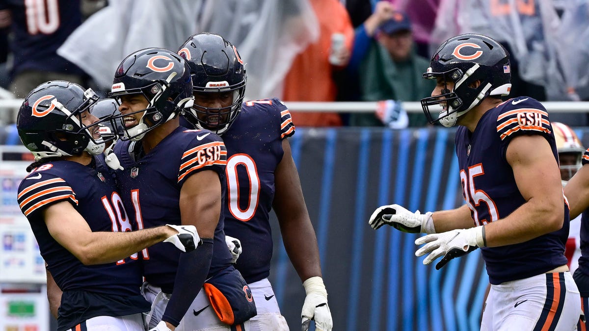 Bears celebrate touchdown