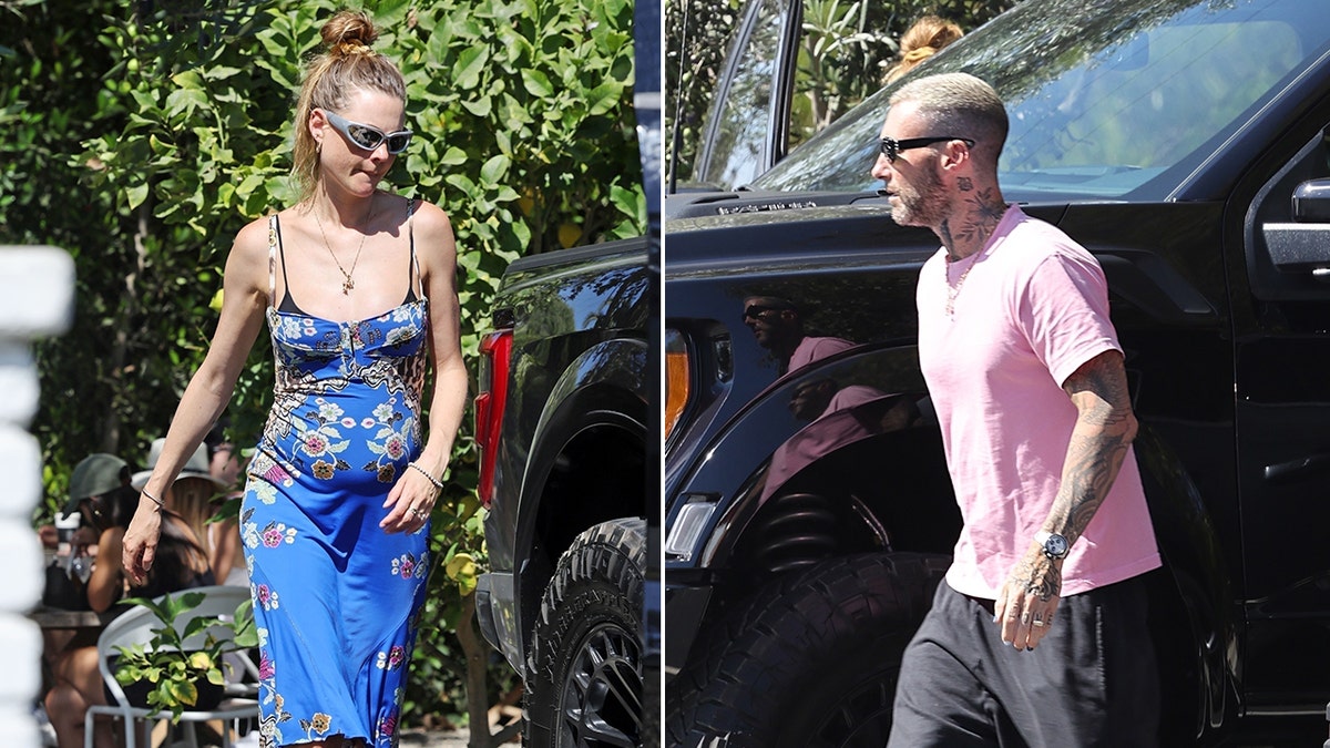 Behati Prinsloo and Adam Levine are spotted out