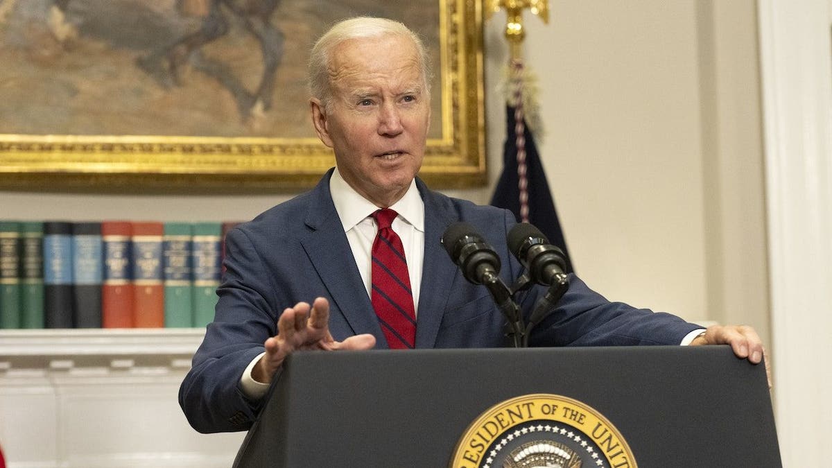 President Biden at the podium