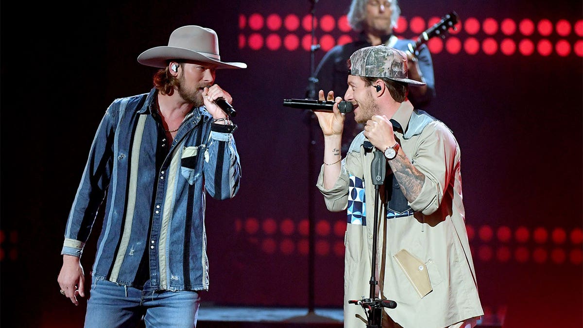 Brian Kelley and Tyler Hubbard performing as Florida Georgia Line