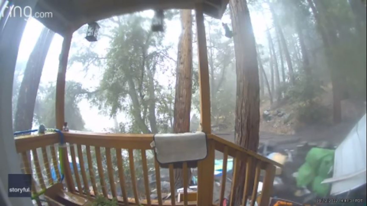 California mudslide near house