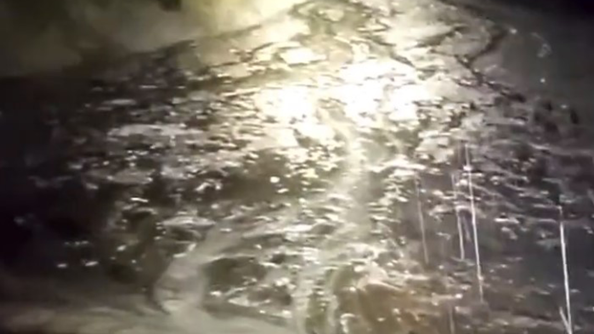 People had to be rescued after a mudslide trapped drivers in California