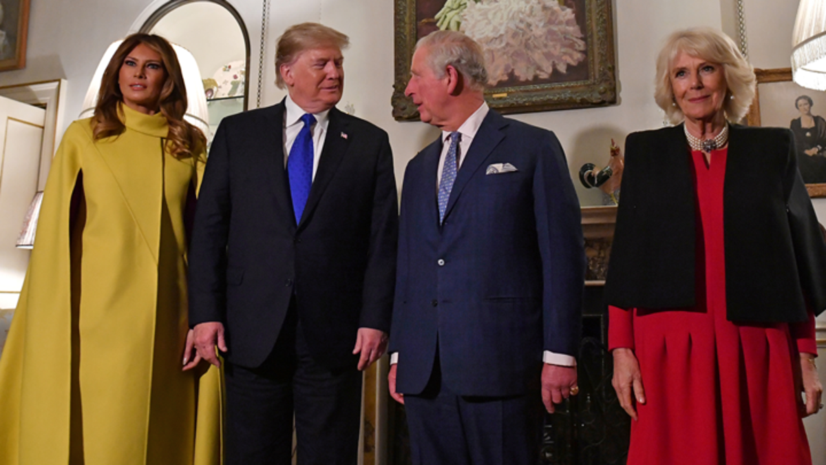 Trump and Prince Charles speak in 2019