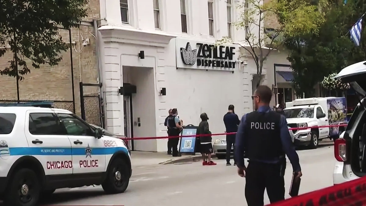 Scene outside Chicago dispensary after security guard shoots man who attacked him with an ax