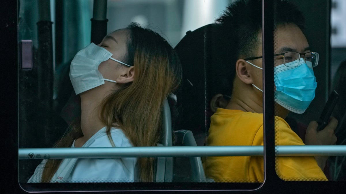 Chinese citizens on a bus