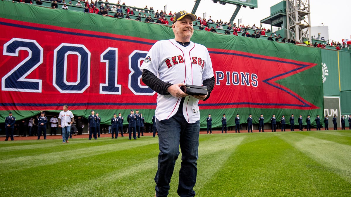Curt Schilling at the 2018 World Series ring ceremony