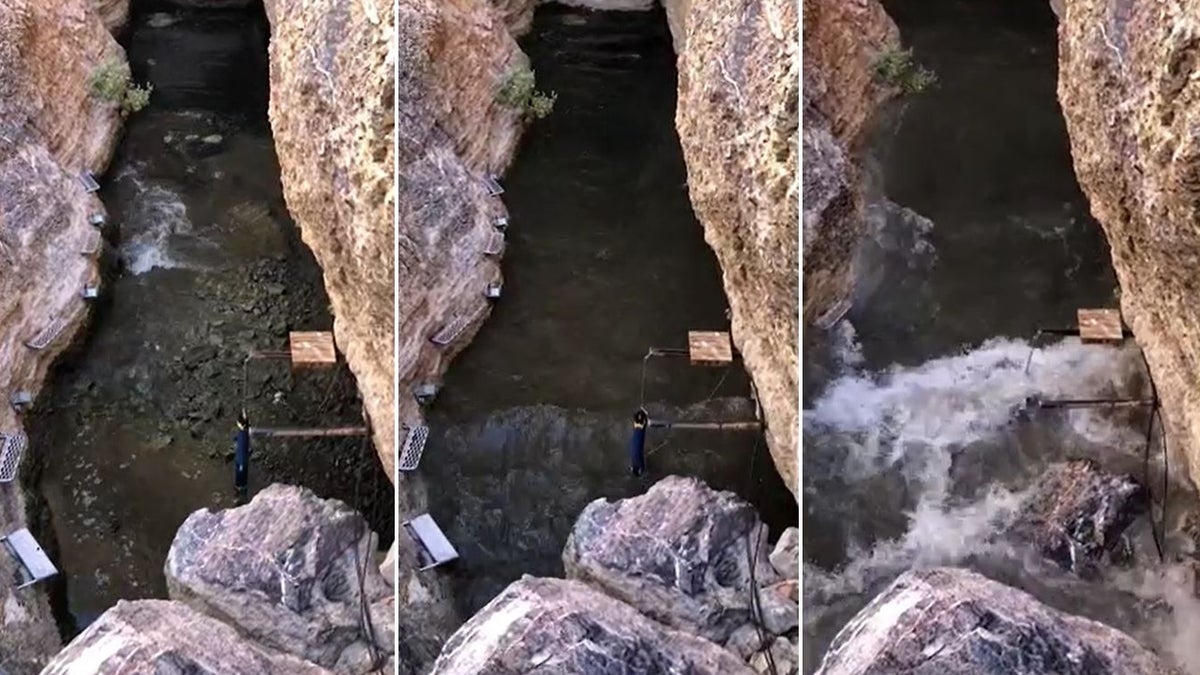 Devils Hole wave splashing