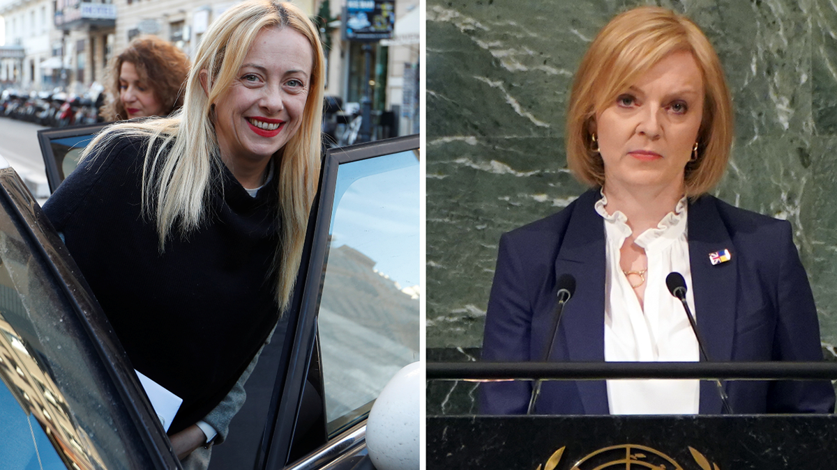 Side-by-side photo of Italian PM candidate Giorgia Meloni and UK PM Liz Truss
